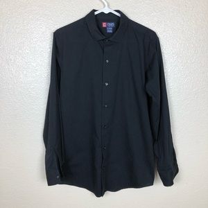 SOLD Kids Boys Chaps Button Black Shirt Size XL